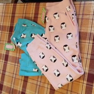 🆕️Sophie and Sam Owl printed terry pants, 2pairs